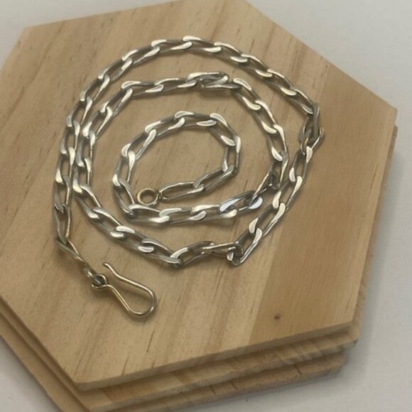 Vintage Sterling silver large link Necklace 19 Inch - Picture 1 of 10